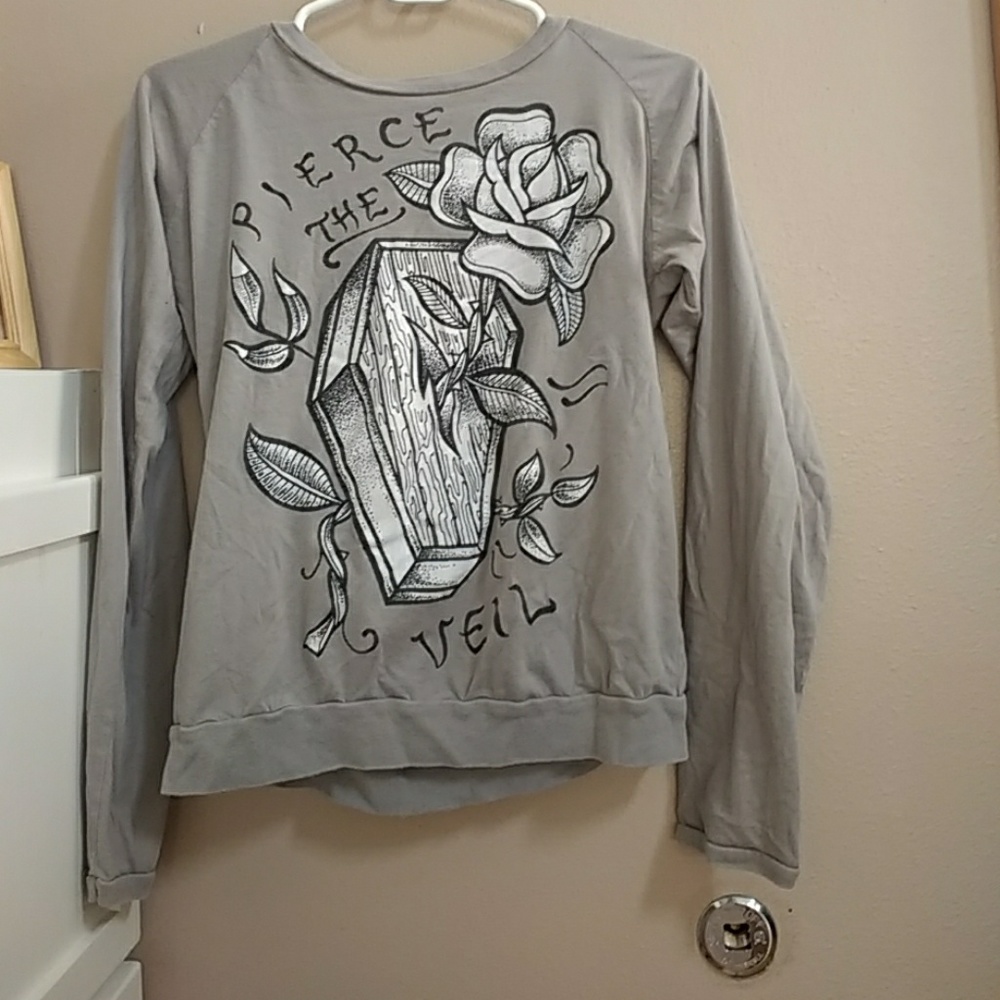 Beige-Gray Long Sleeve Pierce the Veil Shirt